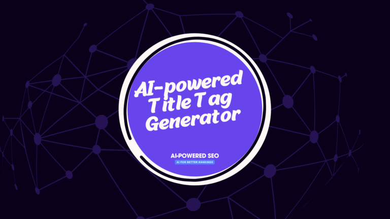 AI-powered Title Tag Generator