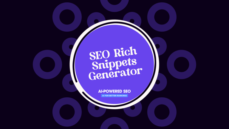 SEO Rich Snippets Generator