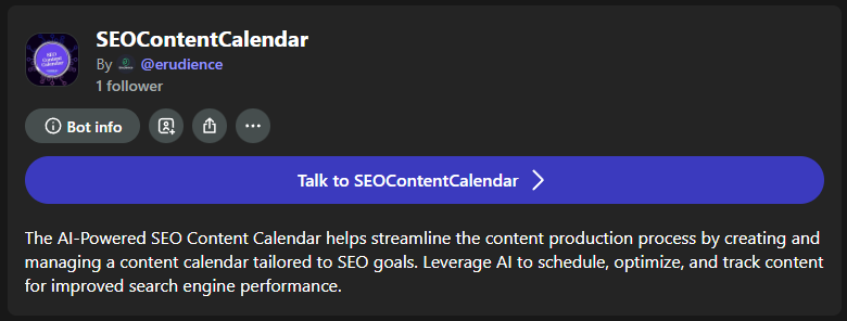 SEO Content Calendar